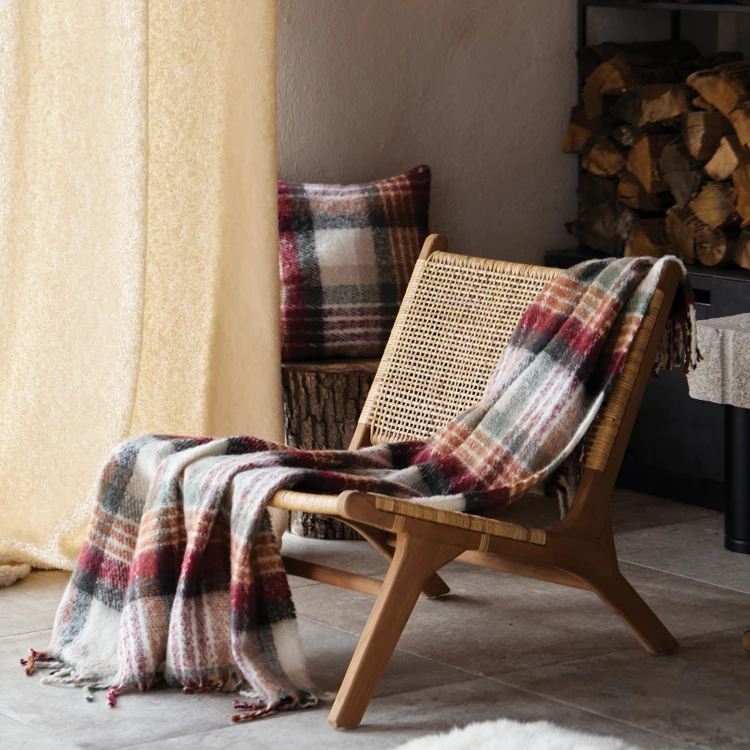 Plaid Tartan Schottenmuster Mohair-Effekt