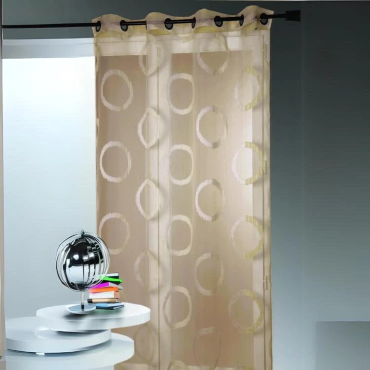 Jacquard organza voile met rond patroon