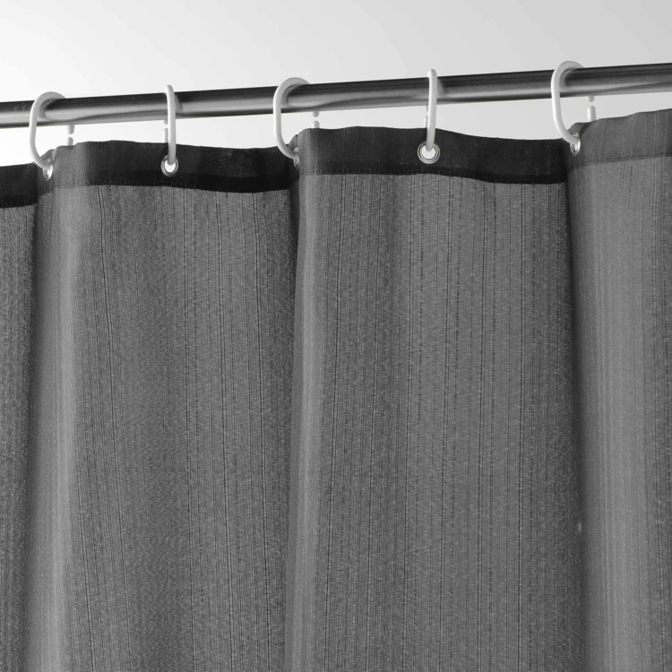 Cortina de duche simples com ganchos
