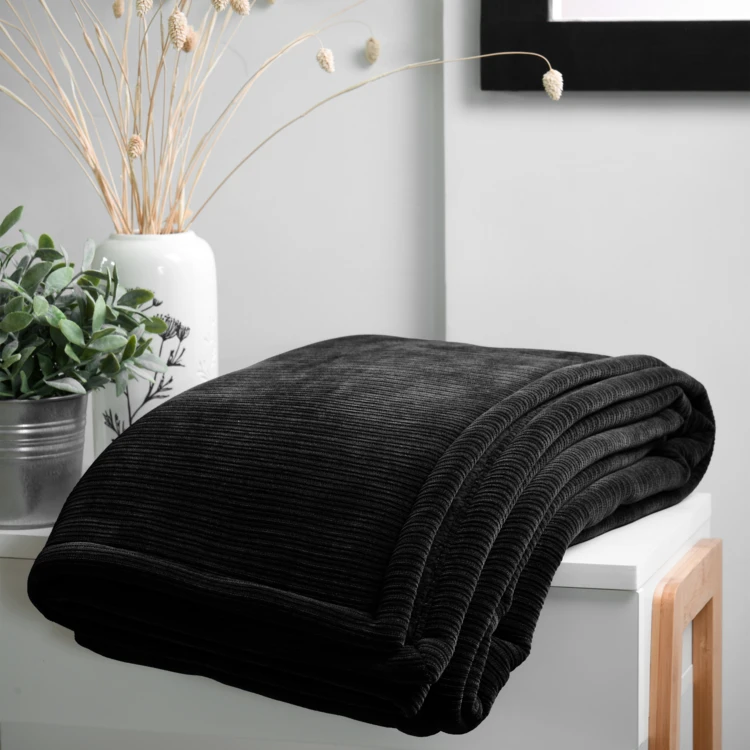 Plaid côtelé ultra doux