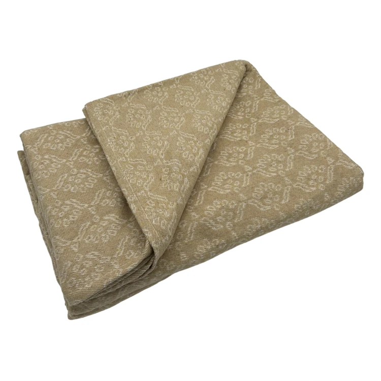 Jacquard-Bettüberwurf mit Blumenmuster