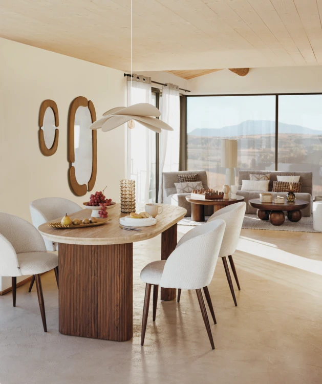 Candeeiro suspenso de design em tecido com forma orgânica