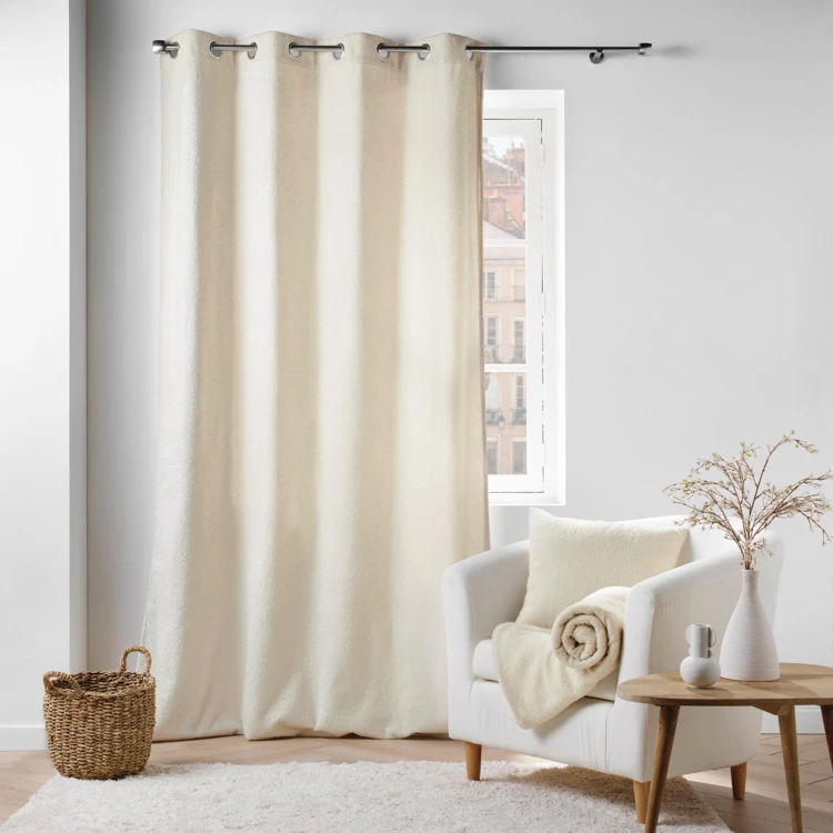 Bouclé-gordijn met oogjes
