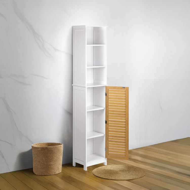 Badezimmerschrank mit Lamellentür und Stauraum