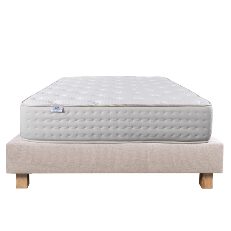 Ensemble matelas mousse 26 cm et sommier beige