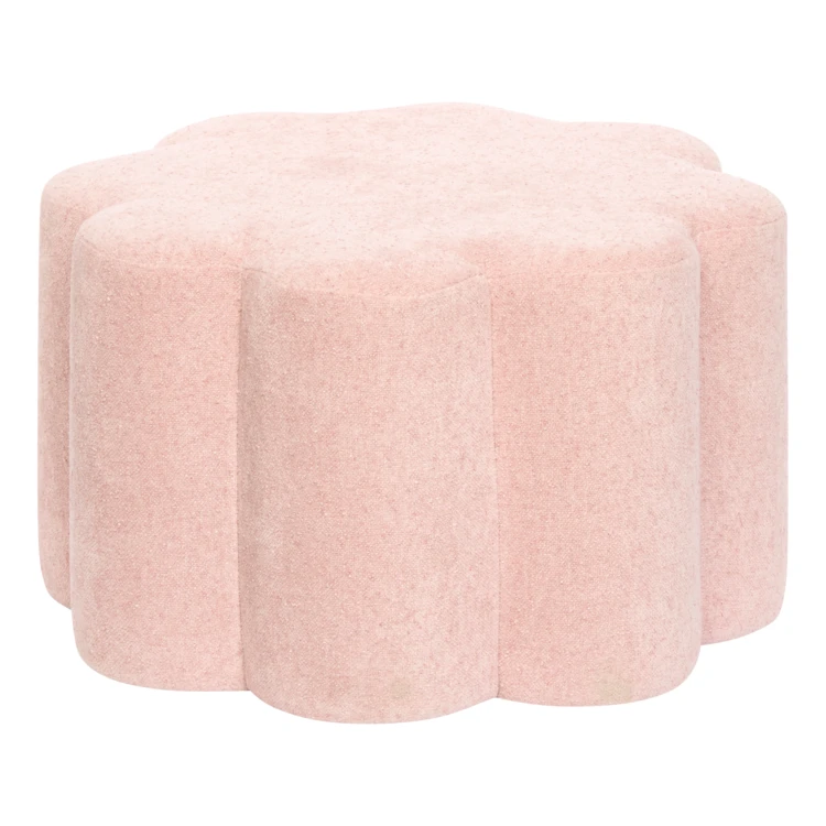 Pouf fleur en tissu décoratif