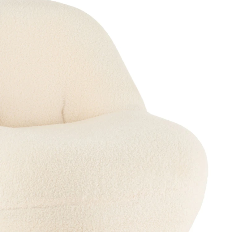 Weicher Sessel aus Samt mit Bouclé-Effekt