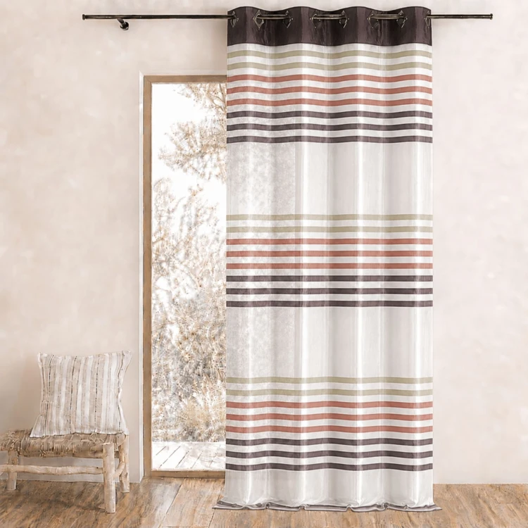 Bunt gestreiftes Organza-Vorhangtuch