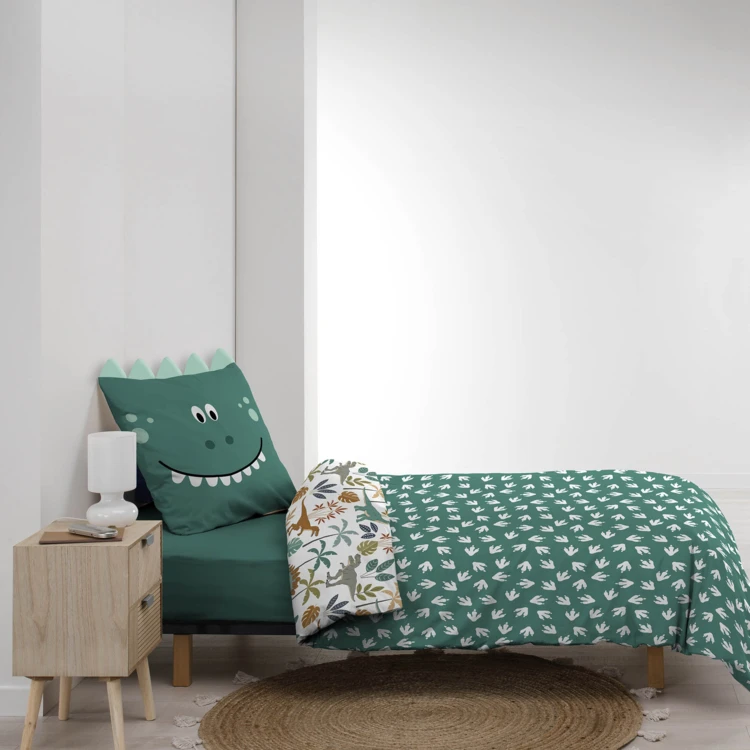 2-delig omkeerbaar dinosaurus bed set