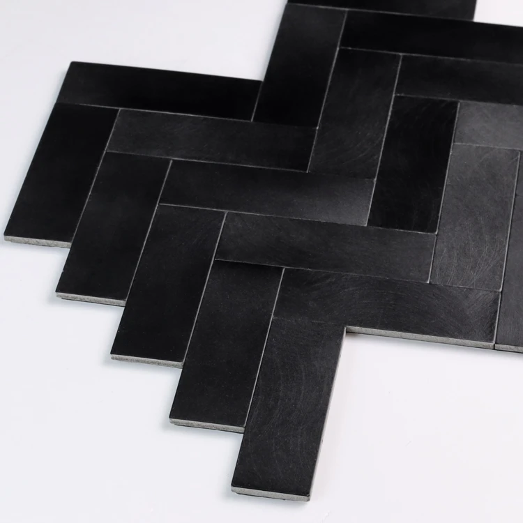 Lot de 4 crédences adhésives murales 3D effet chevron