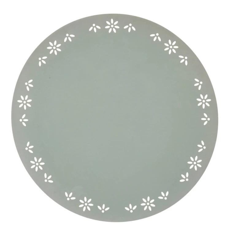 Dekoratives rundes Tischset mit Blumenmuster
