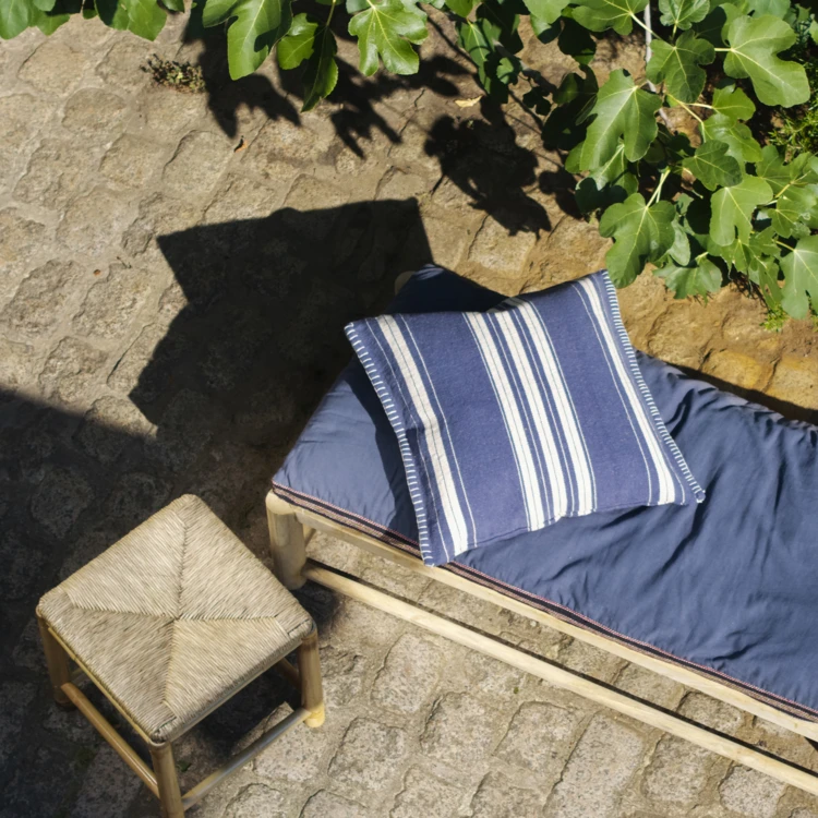 Housse de coussin 100% coton et jute MADAM STOLTZ