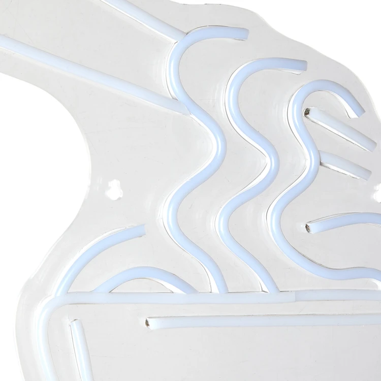 Neon LED de parede com forma de taça de macarrão