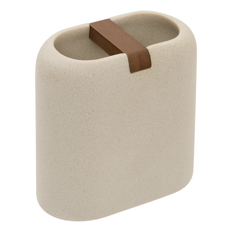 Portaspazzolino in resina e bambù
