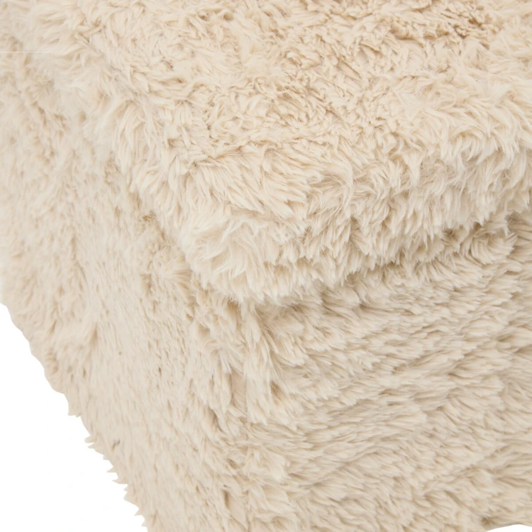 Pouf coffre pliable avec rangement intégré