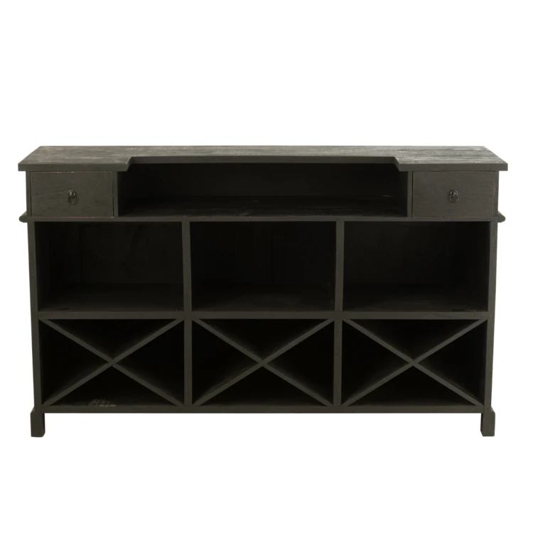 Gran barra de madera de mango negro