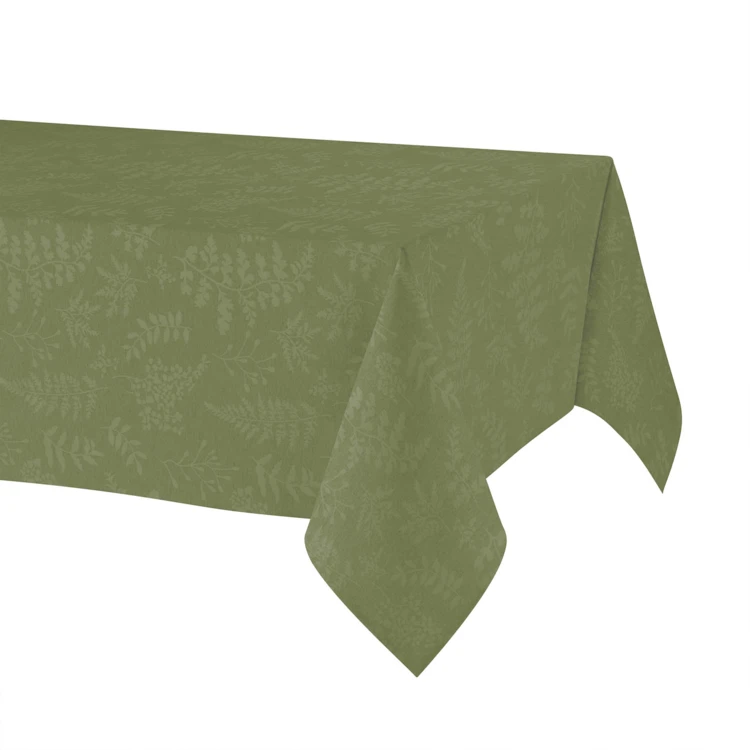 Mantel rectangular de policotón jacquard con tratamiento antimanchas