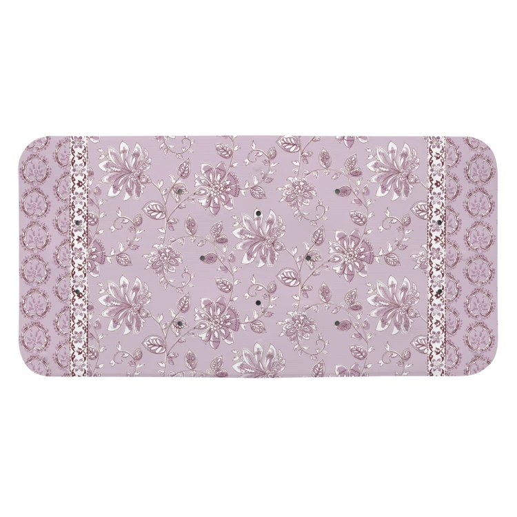 Rutschfeste Badewannenmatte mit Blumenmuster