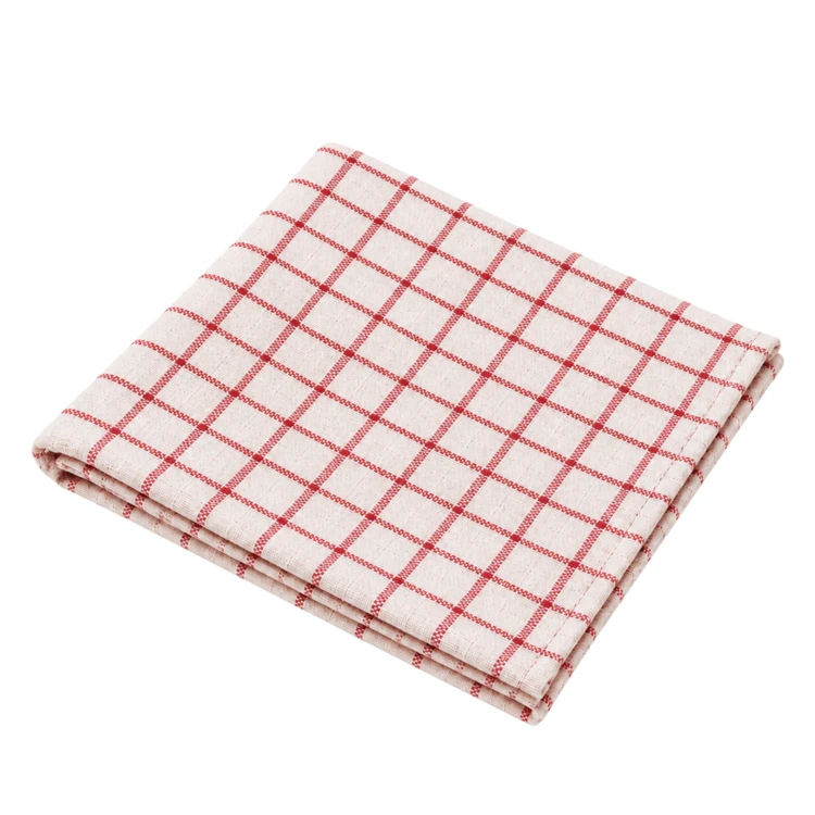 Serviette de table à carreaux en coton