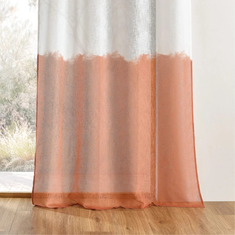 Voilage tie and dye bi-colore