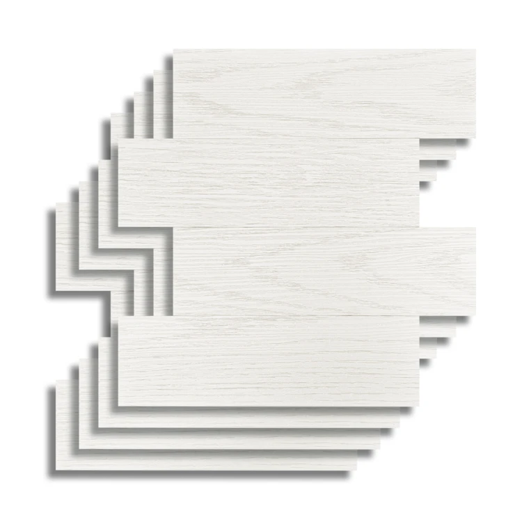 Set van 4 zelfklevende 3D-wandpanelen met houteffect