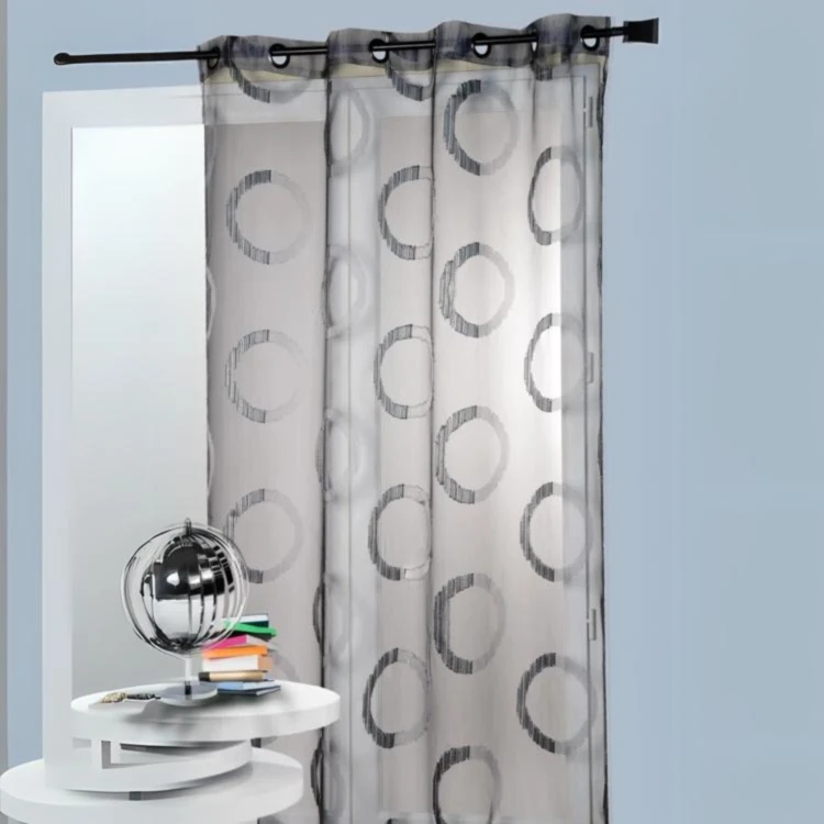 Jacquard organza voile met rond patroon