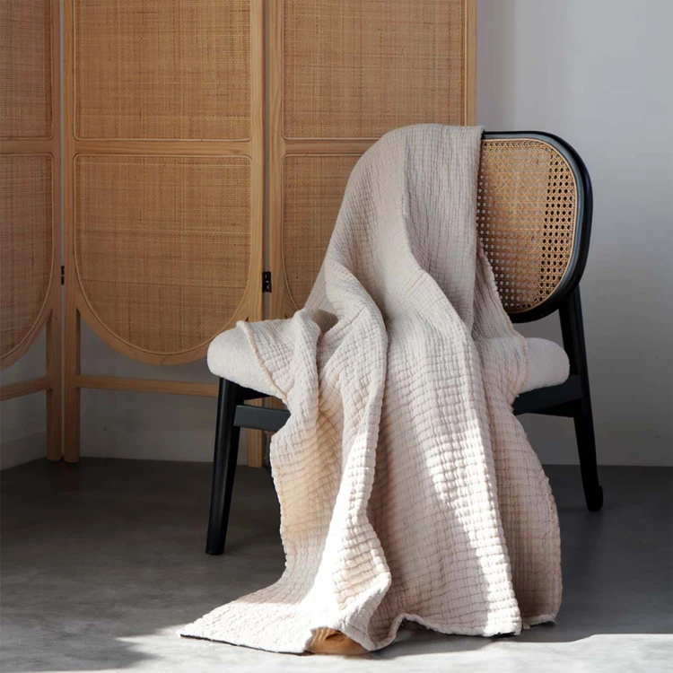 Coperta boutis trapuntata in cotone lavato