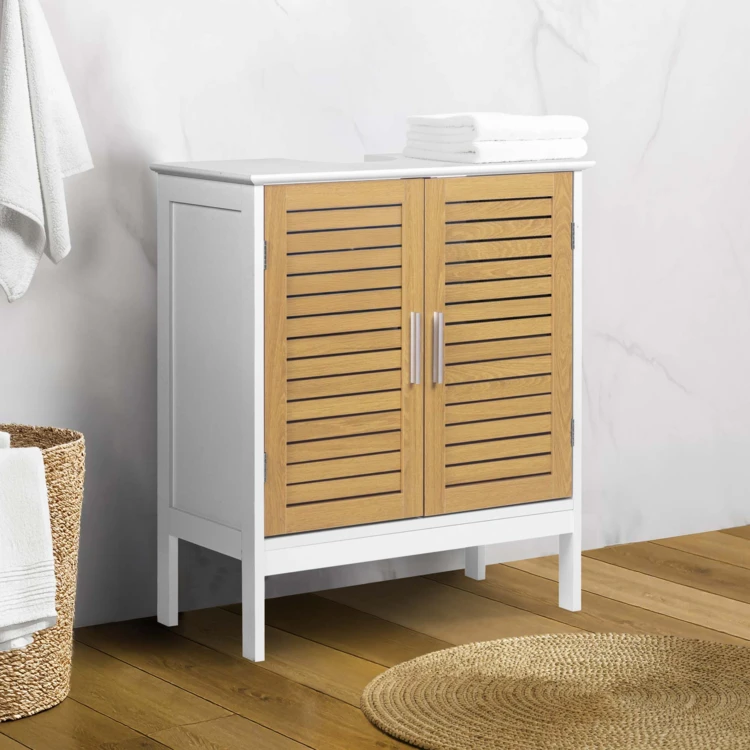 Mobile sottolavabo da bagno con porte a persiana