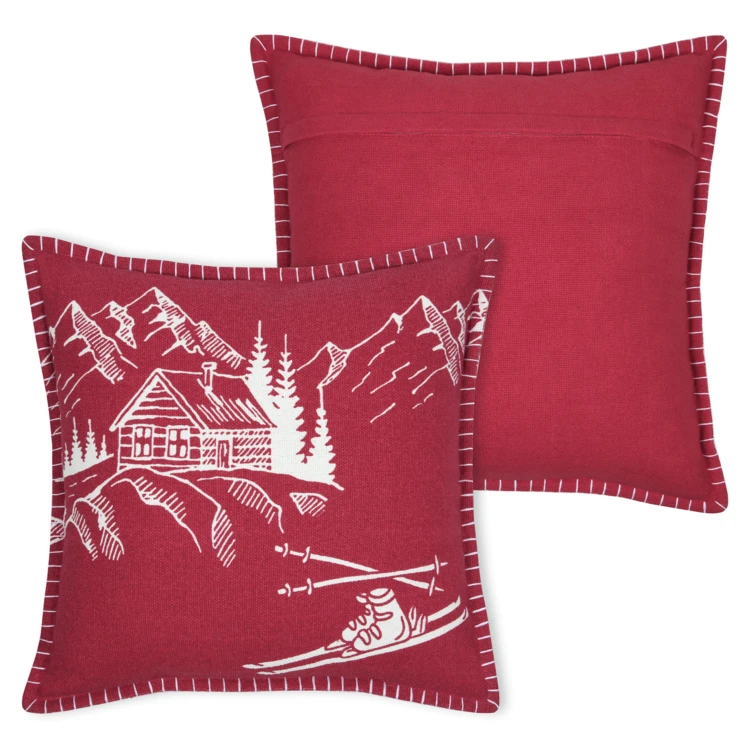 Coussin chalet montagne en coton