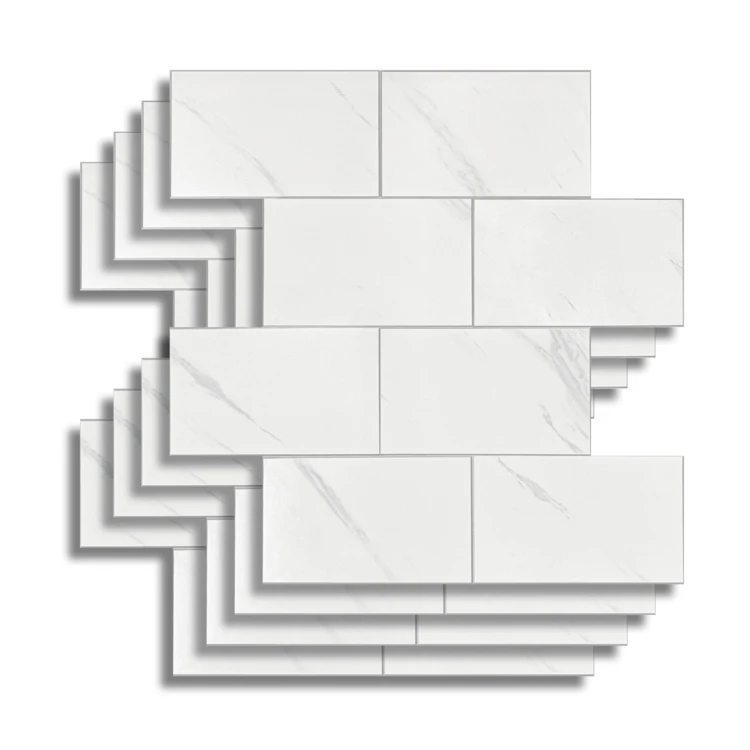 4er-Set selbstklebende 3D-Wandpaneele in Fliesenoptik