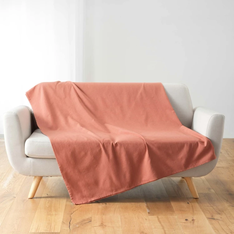 Einfarbiger Plaid aus Polybaumwolle für Sofa oder Bett