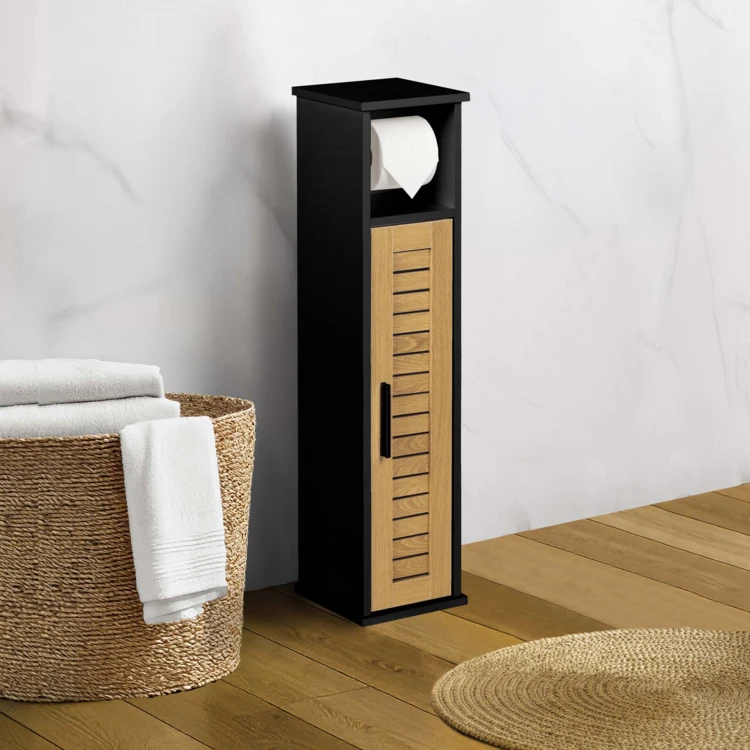 Meuble dérouleur papier WC avec rangement intégré