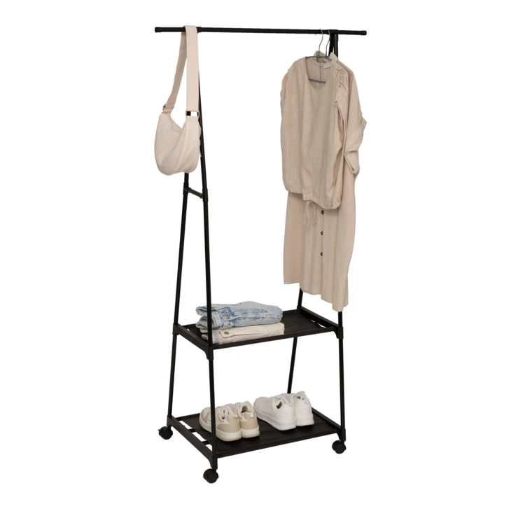 Standgarderobe mit Kleiderstange und Ablagefächern