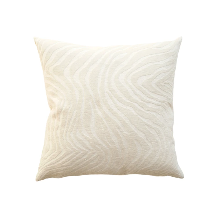 Vierkant sierkussen van jacquardfluweel met zebraprint
