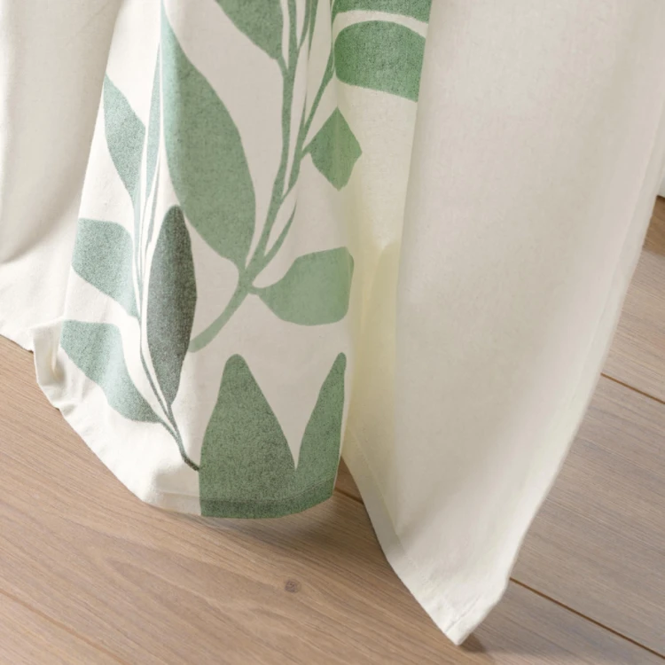 Cortina com ilhós estampado Nymphea