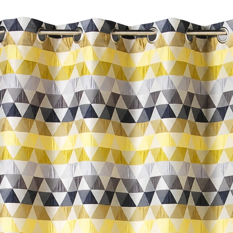 Rideau jacquard tamisant motifs triangles