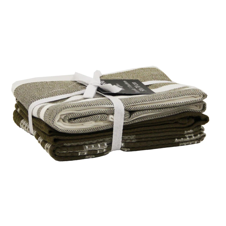 Set de 3 torchons cuisine  coton 50x70 cm