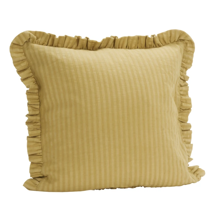 Housse de coussin 100% coton volant plat MADAM STOLTZ