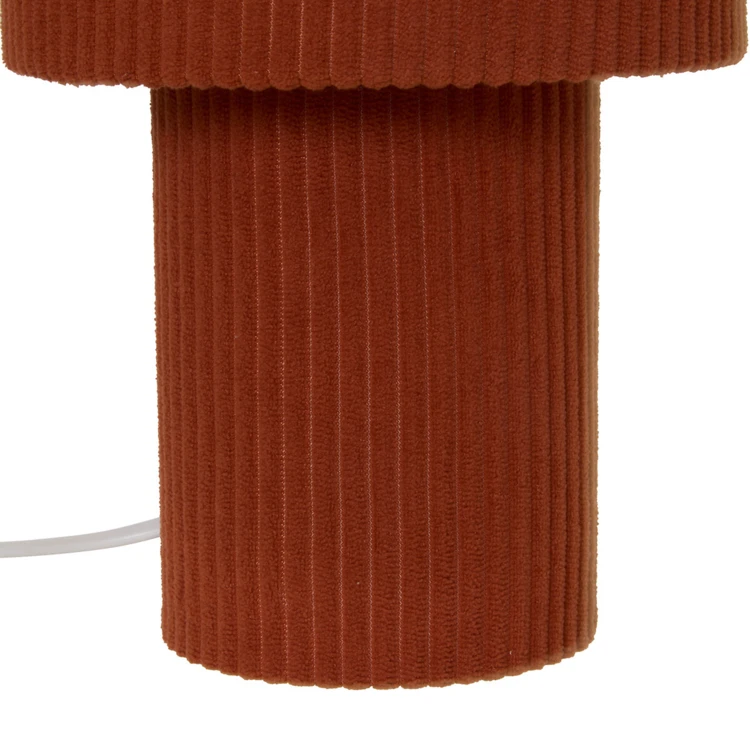Lampe à poser côtelée en métal