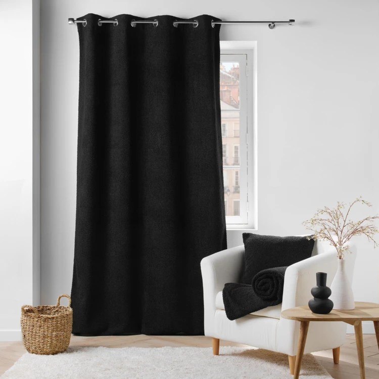 Coussin déhoussable en bouclette unie