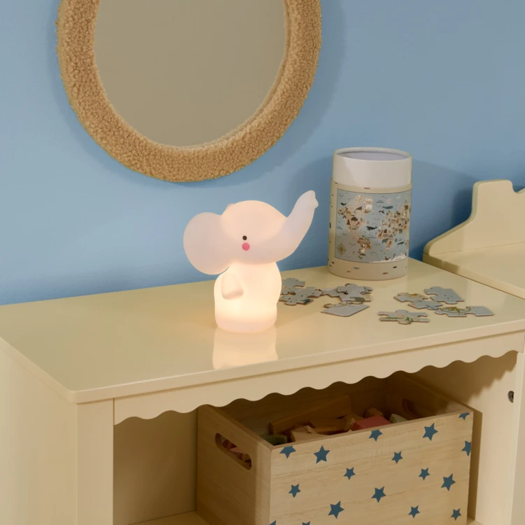 Veilleuse décorative enfant rechargeable en forme d’éléphant