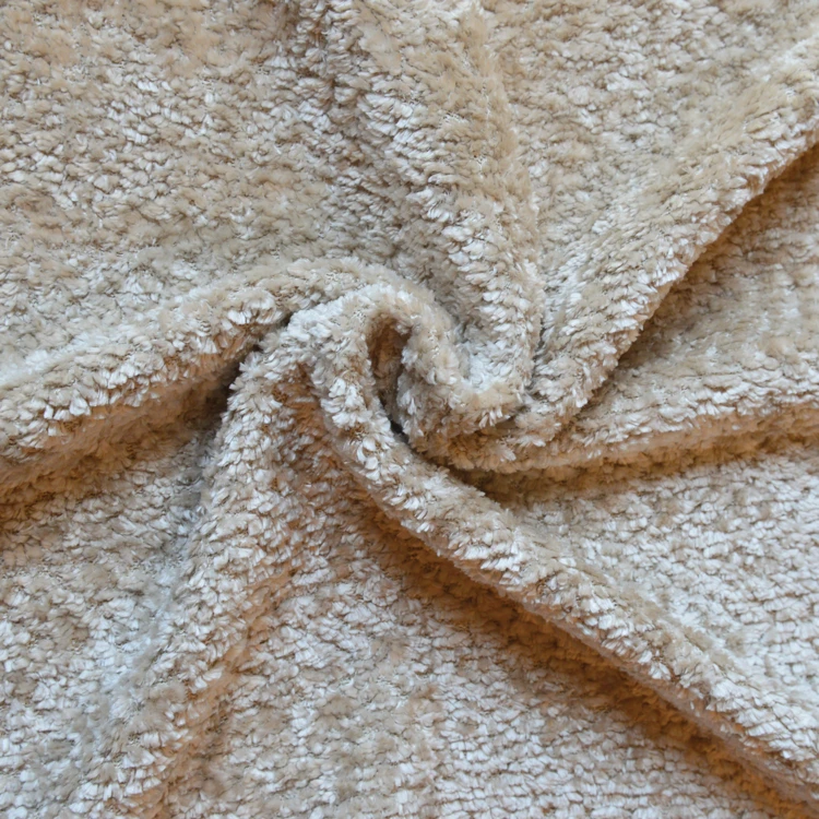 Rideau à oeillets chenille effet peluche