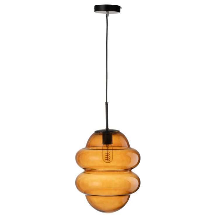 Suspension en verre fumé rétro