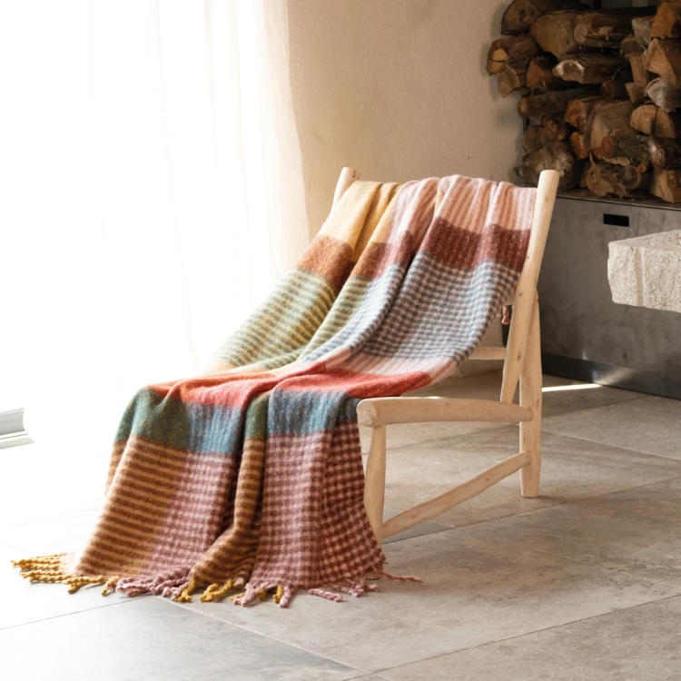 Zachte mohair plaid
