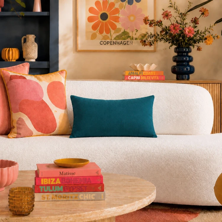 Coussin non déhoussable en coton uni