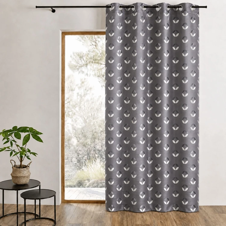 Jacquard-Lichtvorhang mit Rosettenmuster