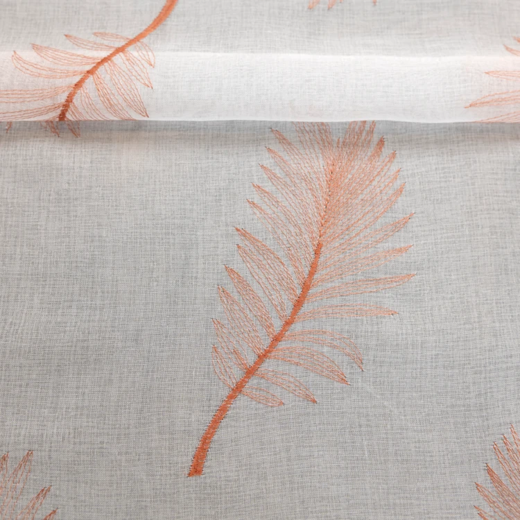 Voile bordado con hojas
