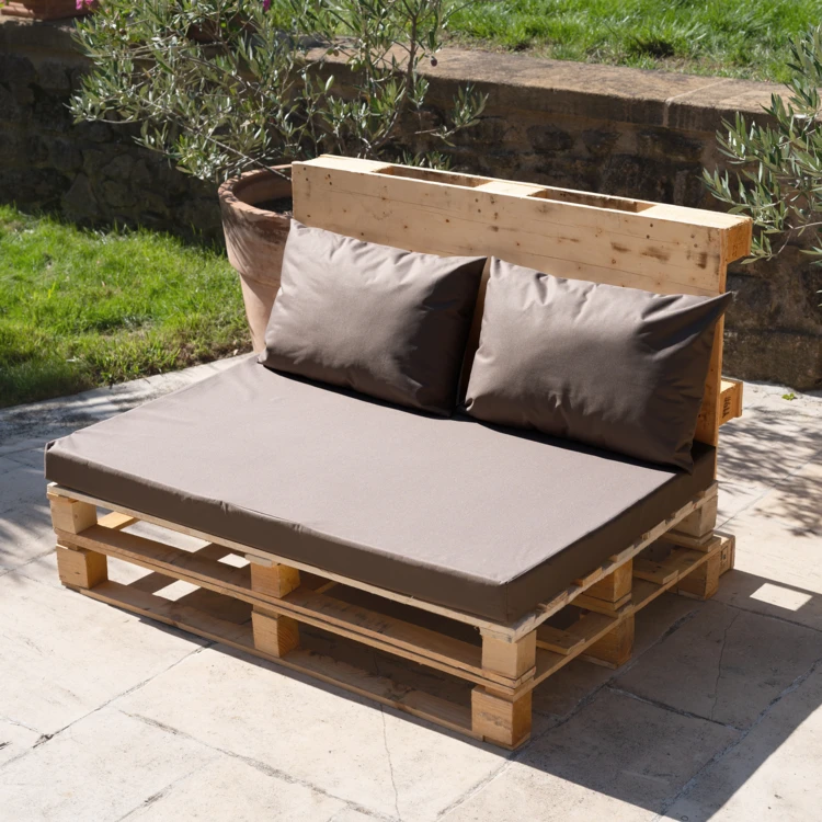 Set di 3 cuscini impermeabili per pallet da esterno MINORQUE sfoderabili
