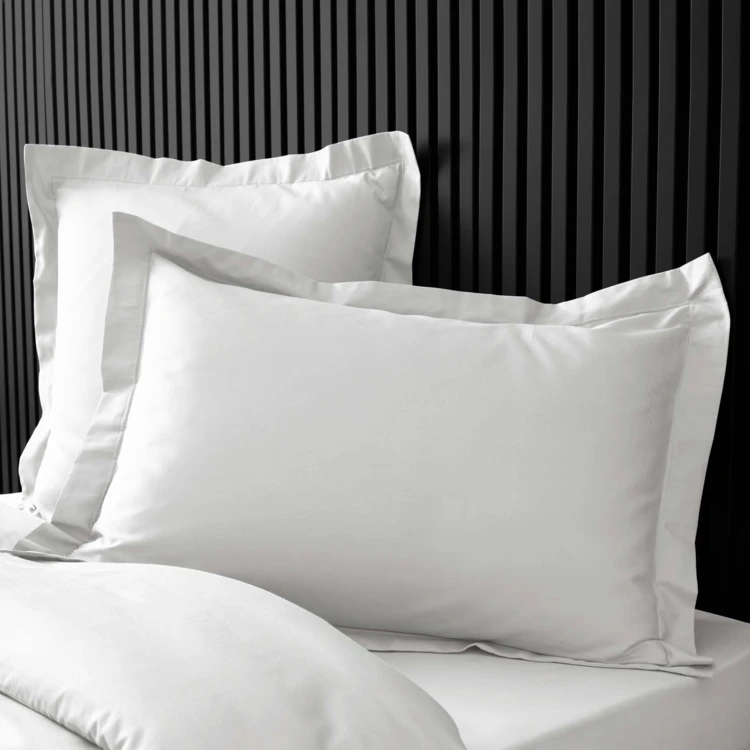 Taie d'oreiller volant plat 100% percale de coton ORIGINE
