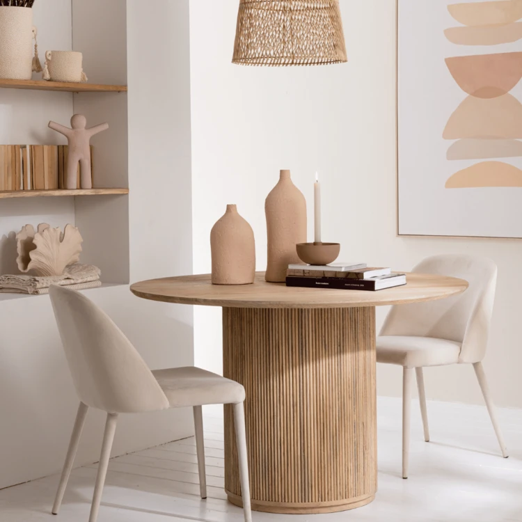 Mesa de madera de mango natural J-Line